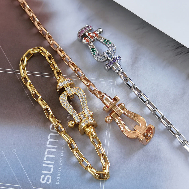 [Shinejoy]FORCE ラージホースシュークラスプメタルブレスレット