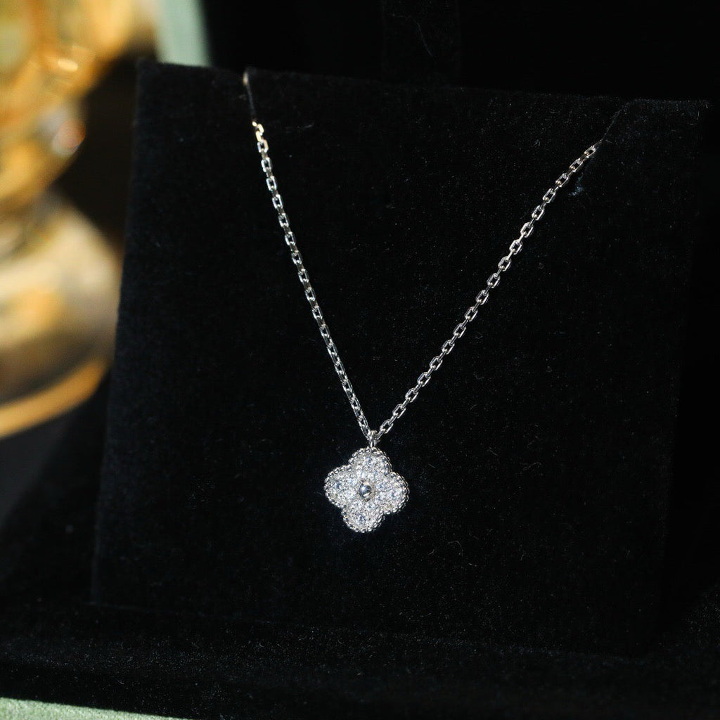 [Shinejoy]CLOVER MINI 9.5MM PENDANT DIAMOND NECKLACE