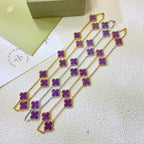 [Shinejoy Jewelry] COLLIER CLOVER 10 MOTIFS VIOLET