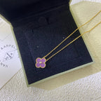 [Shinejoy Jewelry] COLLIER CLOVER 15MM DIAMANT VIOLET