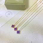 [Shinejoy Jewelry] COLLIER CLOVER 15 MM VIOLET