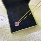 [Shinejoy Jewelry] COLLIER CLOVER 15 MM VIOLET