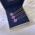 [Shinejoy Jewelry] COLLIER CLOVER 15 MM VIOLET