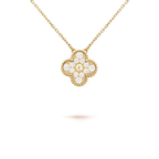 [Shinejoy]CLOVER 15MM DIAMOND SINGLE FLOWER NECKLACE