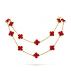 [Shinejoy]CLOVER 20 MOTIFS CARNELIAN NECKLACE