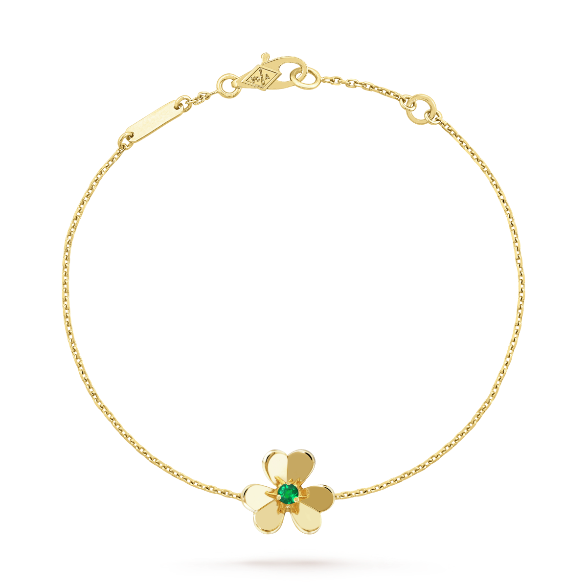 [Shinejoy]FRIVOLE GOLD FLOWER PINK MALACHITE BRACELET