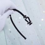 [Shinejoy]FORCE GRANDE SÉRIE FER À CHEVAL BRACELET SAMOURAÏ NOIR