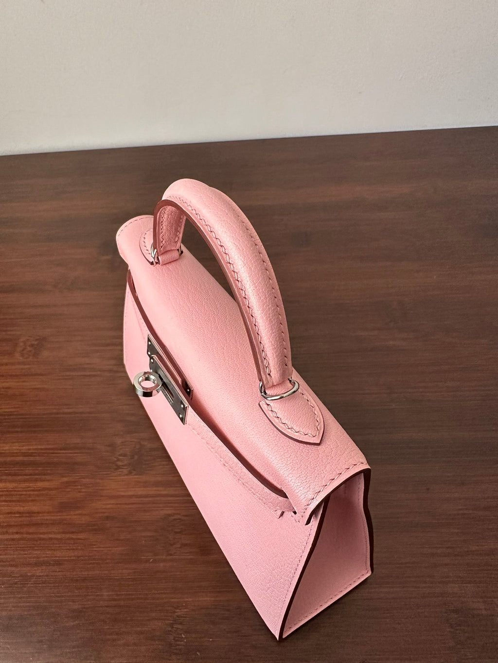 HM ケリー ミニ 20 ピンク シェーブル シルバー金具