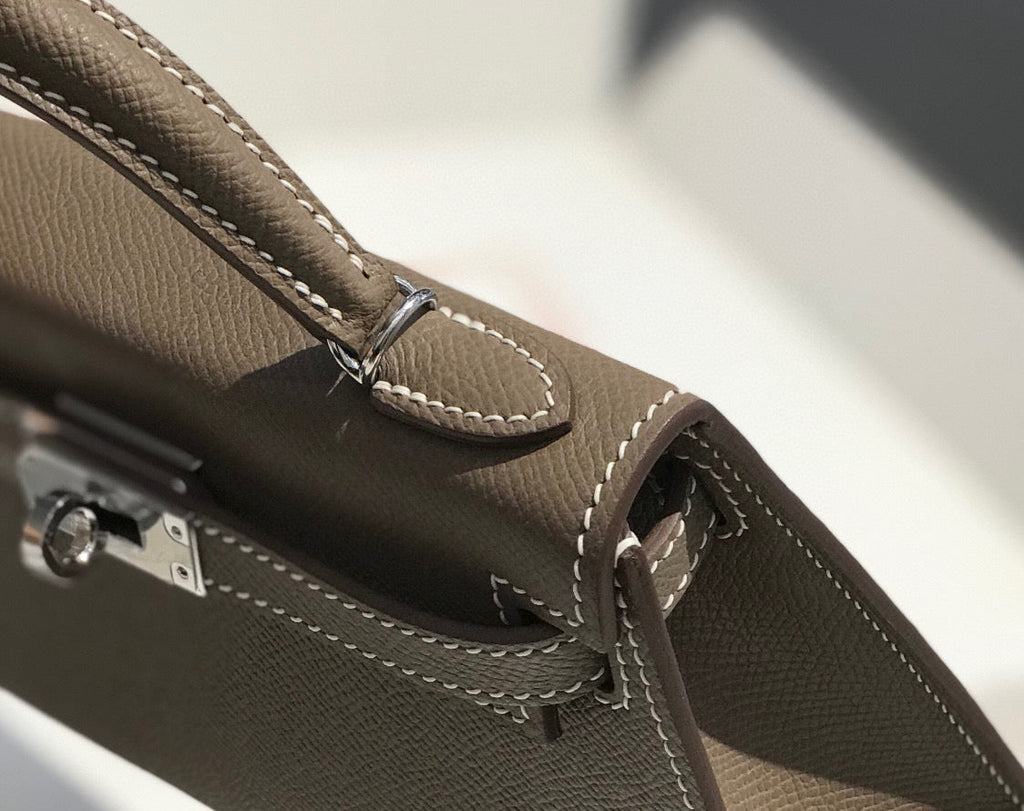 HM ケリー ミニ 20 エトゥープ エプソム シルバーハードウェア