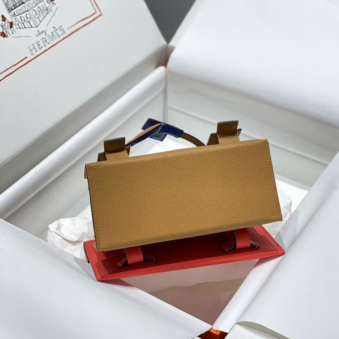 ケリードール ピクト ミニ 18 ブラウンミックスブルー カーフスキン