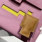 Poupée Kelly Picto Mini 18 pouces en cuir de veau rose et marron