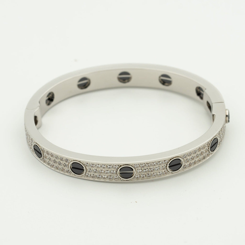 [Shinejoy]LOVE BRACELET 6.1MM DIAMOND-PAVED CERAMIC