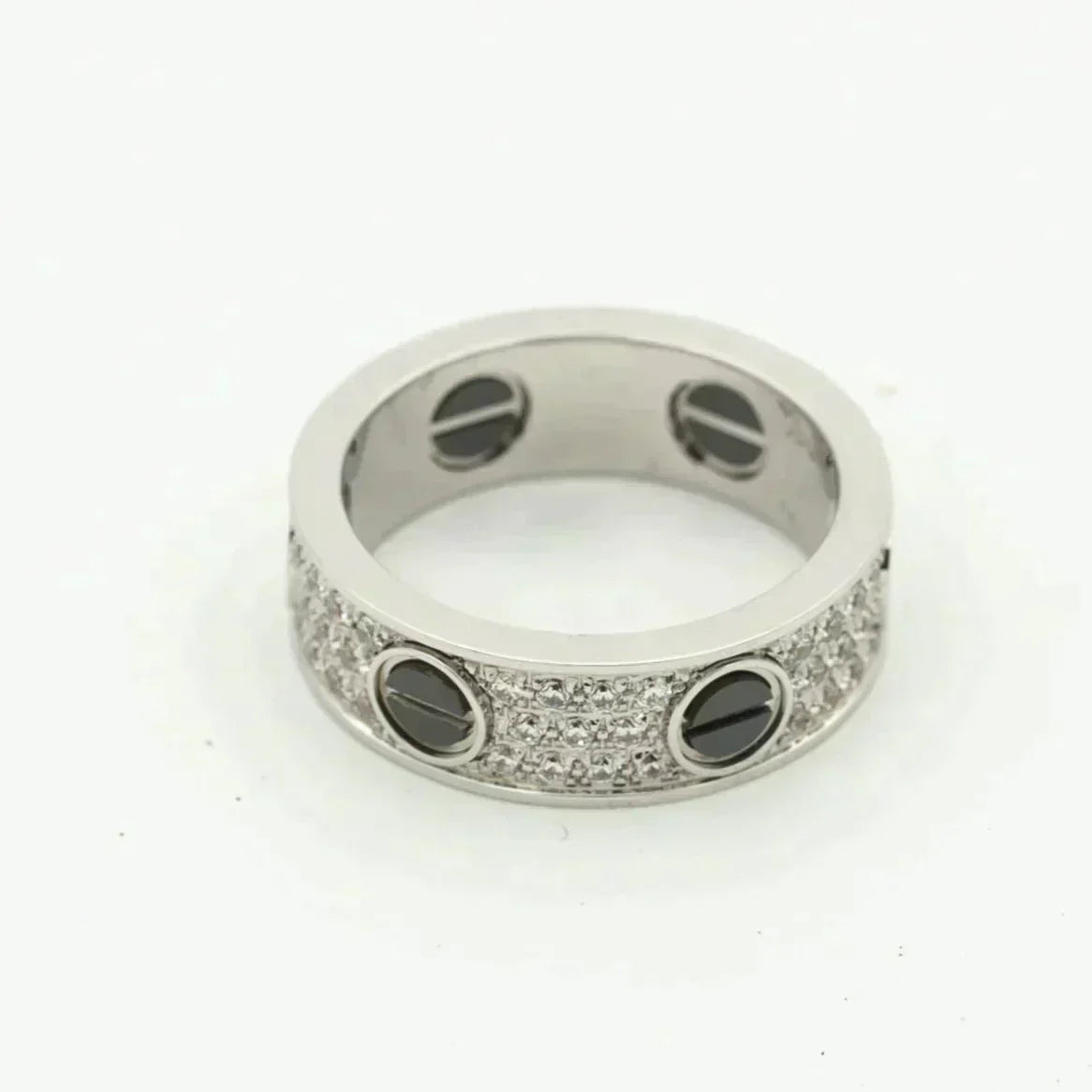 [Shinejoy]LOVE RING 5.5MM DIAMONDS PAVED CERAMIC