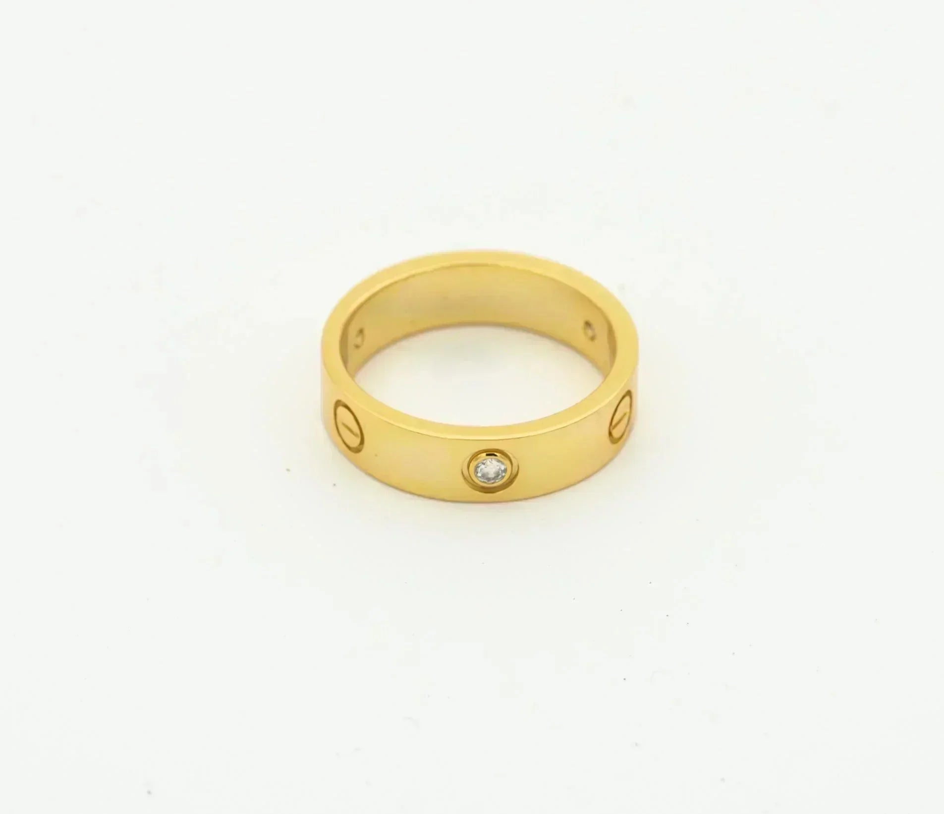 [Shinejoy]LOVE RING 4MM 1 DIAMOND GOLD