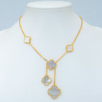 [Shinejoy]CLOVER MOTHER OF PEARL NECKLACE 6 MOTIF
