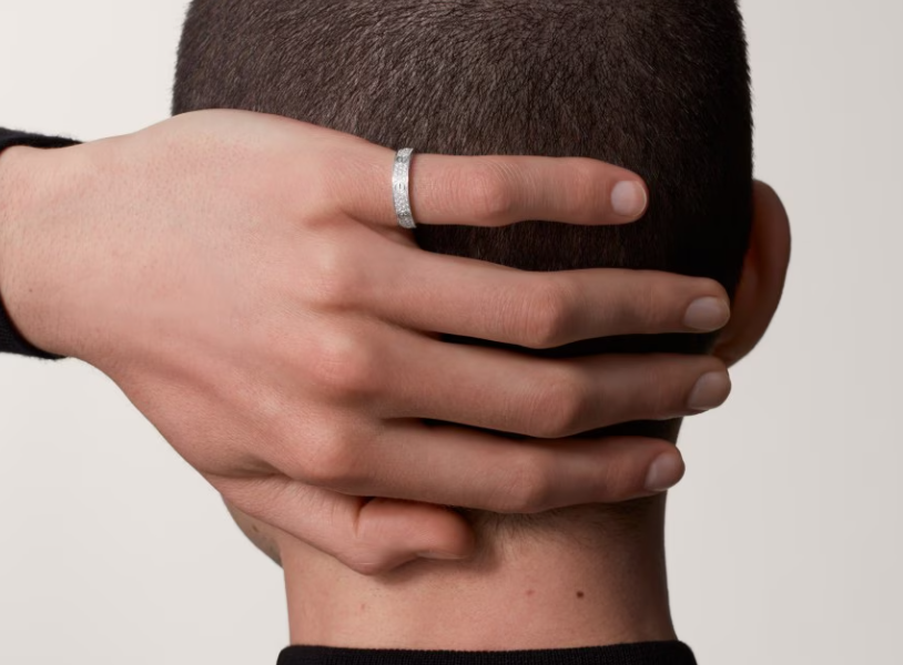 [Shinejoy]LOVE RING 4mm幅 フルダイヤモンドリング シルバー