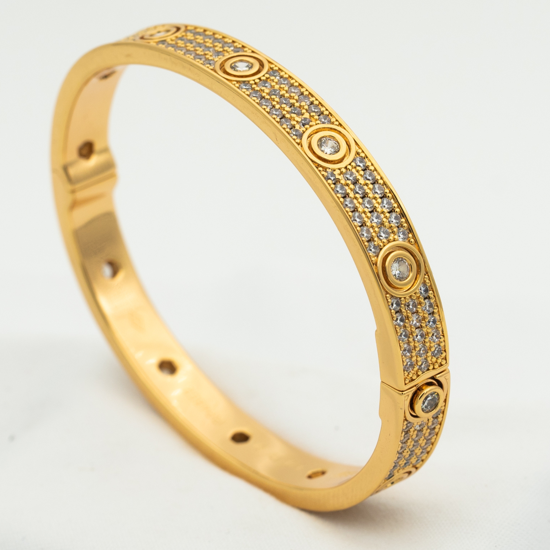 [Shinejoy]LOVE BRACELET 6.1MM DIAMOND-PAVED 10 BIG DIAMONDS