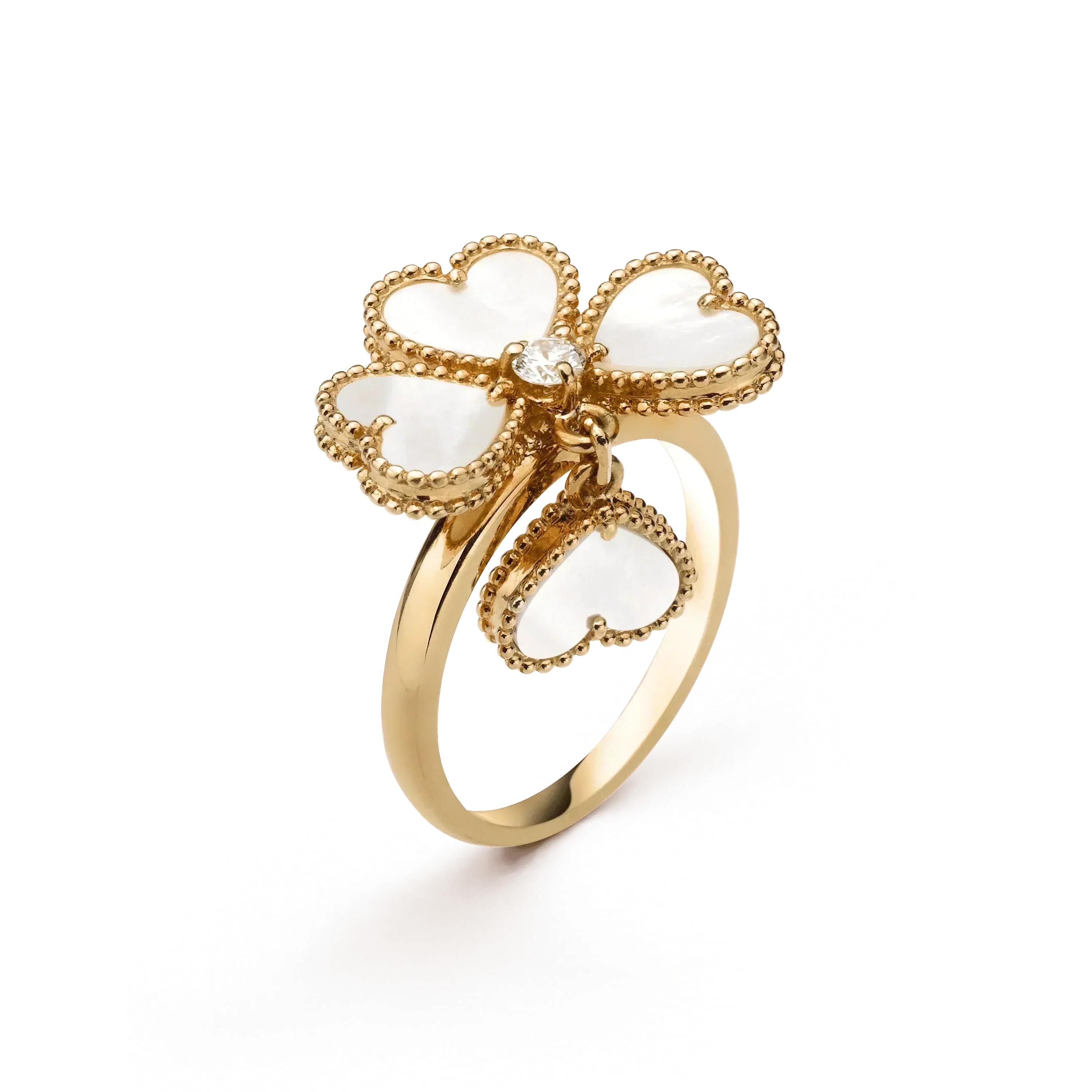 [Shinejoy]SWEET CLOVER WHITE MOP RING