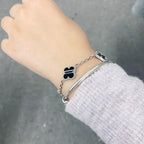 [⭐Shinejoy] クローバー 5モチーフ パルサーストーン ブレスレット コレクション