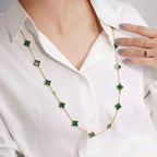 [Shinejoy]CLOVER 20 MOTIFS MALACHITE GOLD
