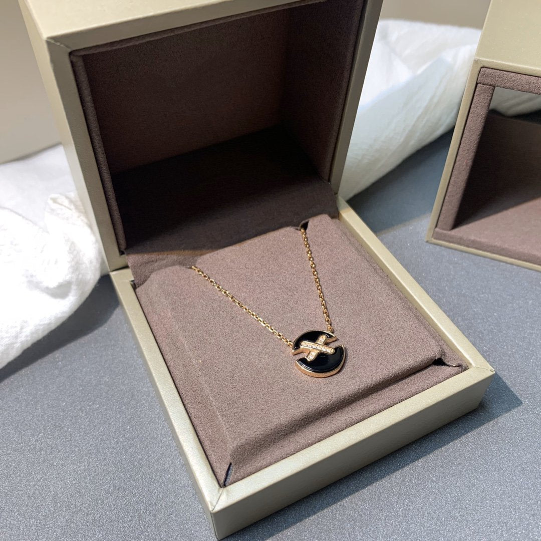 [Shinejoy]JEUX DE PINK GOLD DIAMOND NECKLACE