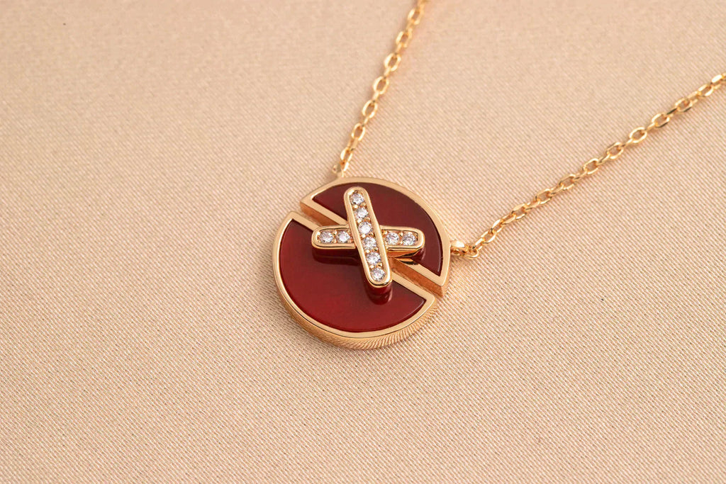 [Shinejoy]JEUX DE ROSE GOLD DIAMOND NECKLACE