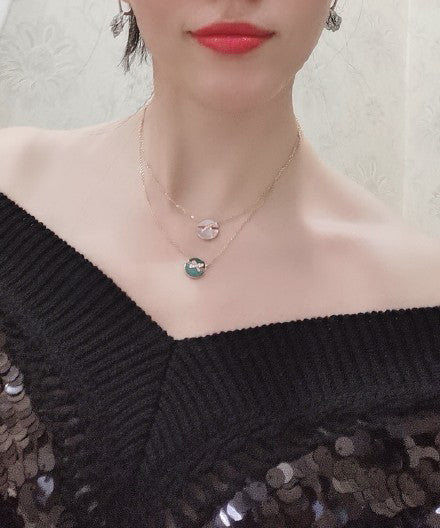 [Shinejoy]JEUX DE ROSE GOLD DIAMOND NECKLACE