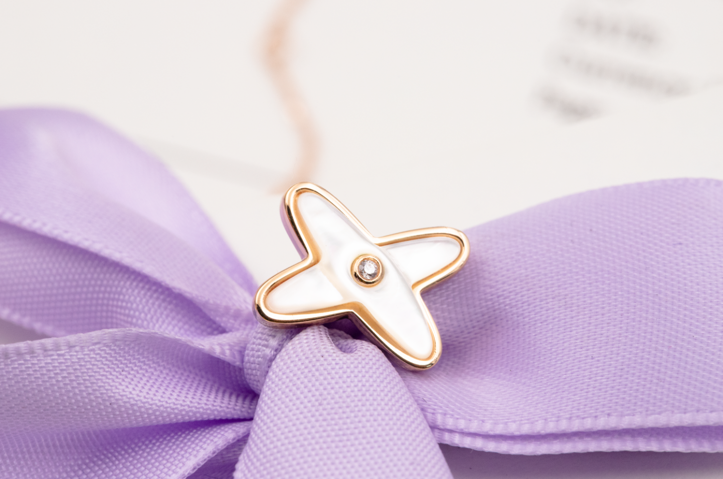 [Shinejoy]JEUX DE WHITE MOP ROSE GOLD DIAMOND EARRINGS