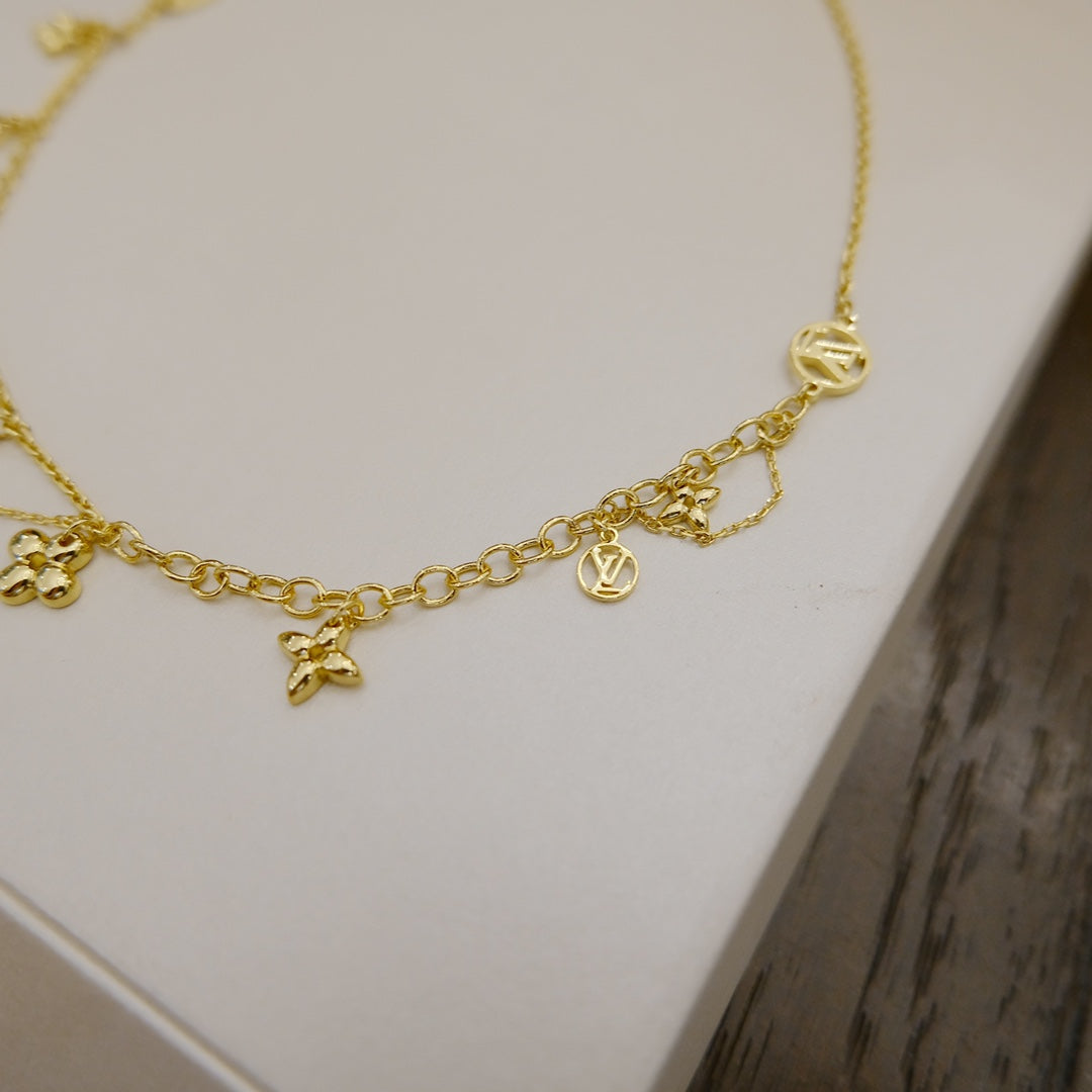 [Shinejoy]BLOOMING SUPPLE NECKLACE BRASS