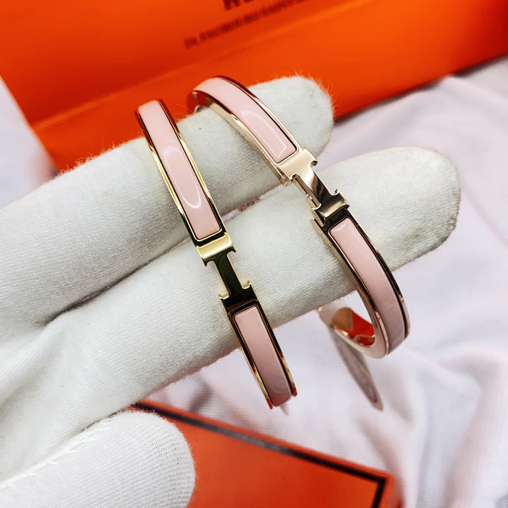 [Shinejoy]CLASSIC HM CLIC  PINK 8MM ENAMEL BRACELET