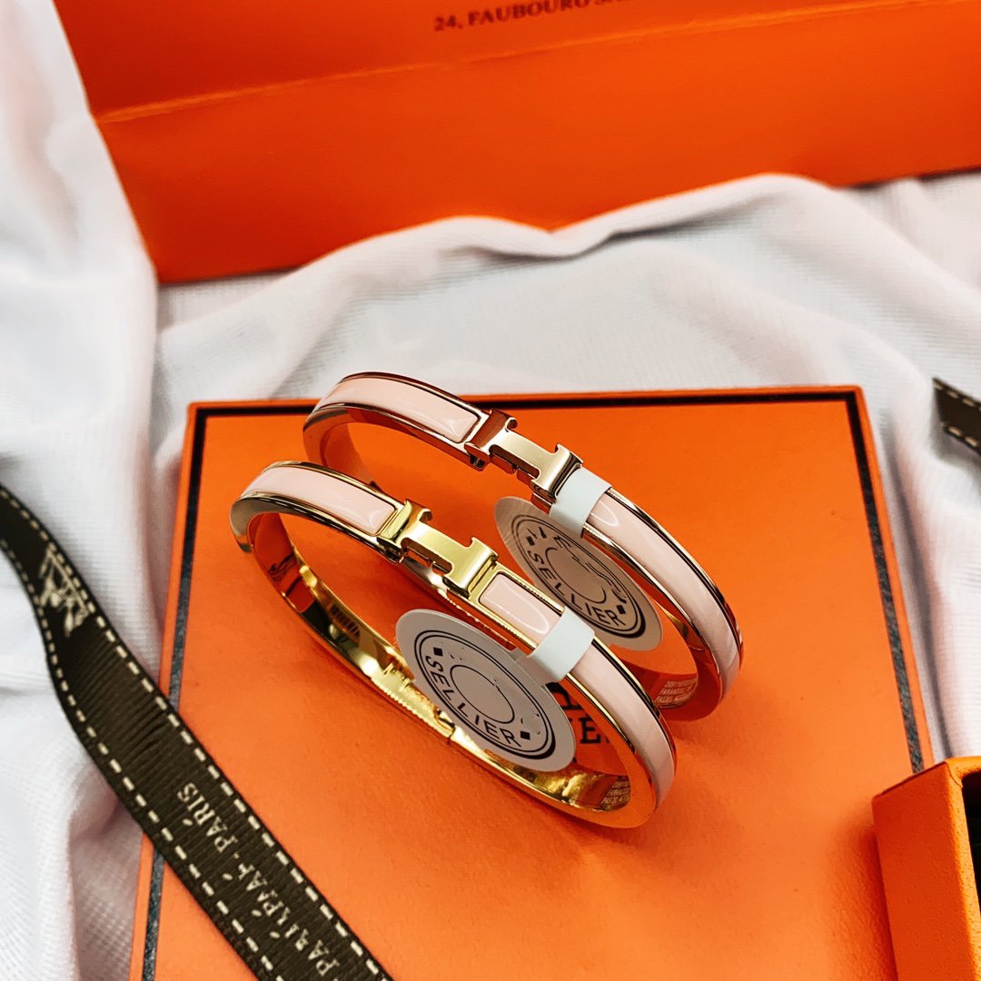 [Shinejoy]CLASSIC HM CLIC  PINK 8MM ENAMEL BRACELET