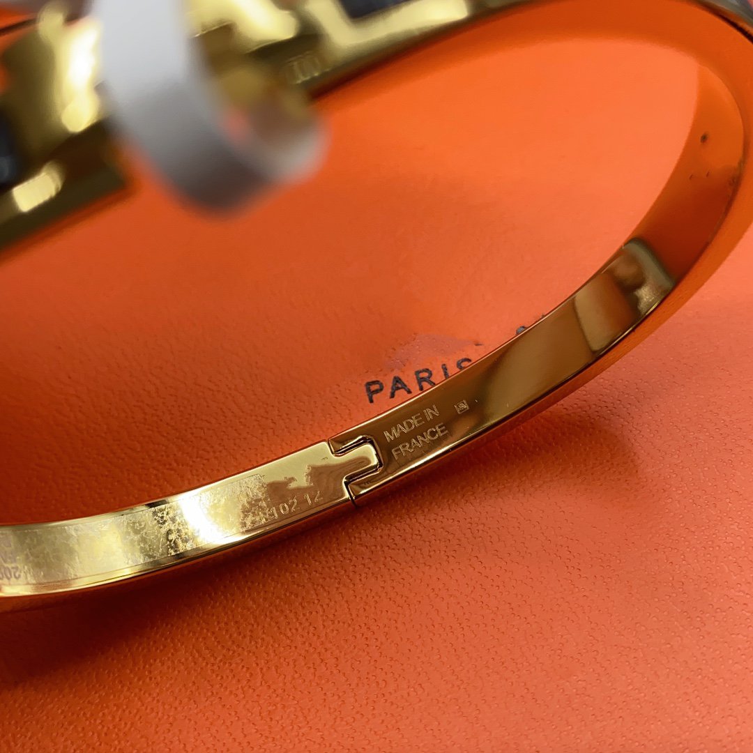 [Shinejoy]CLASSIC HM CLIC BLACK 8MM ENAMEL BRACELET