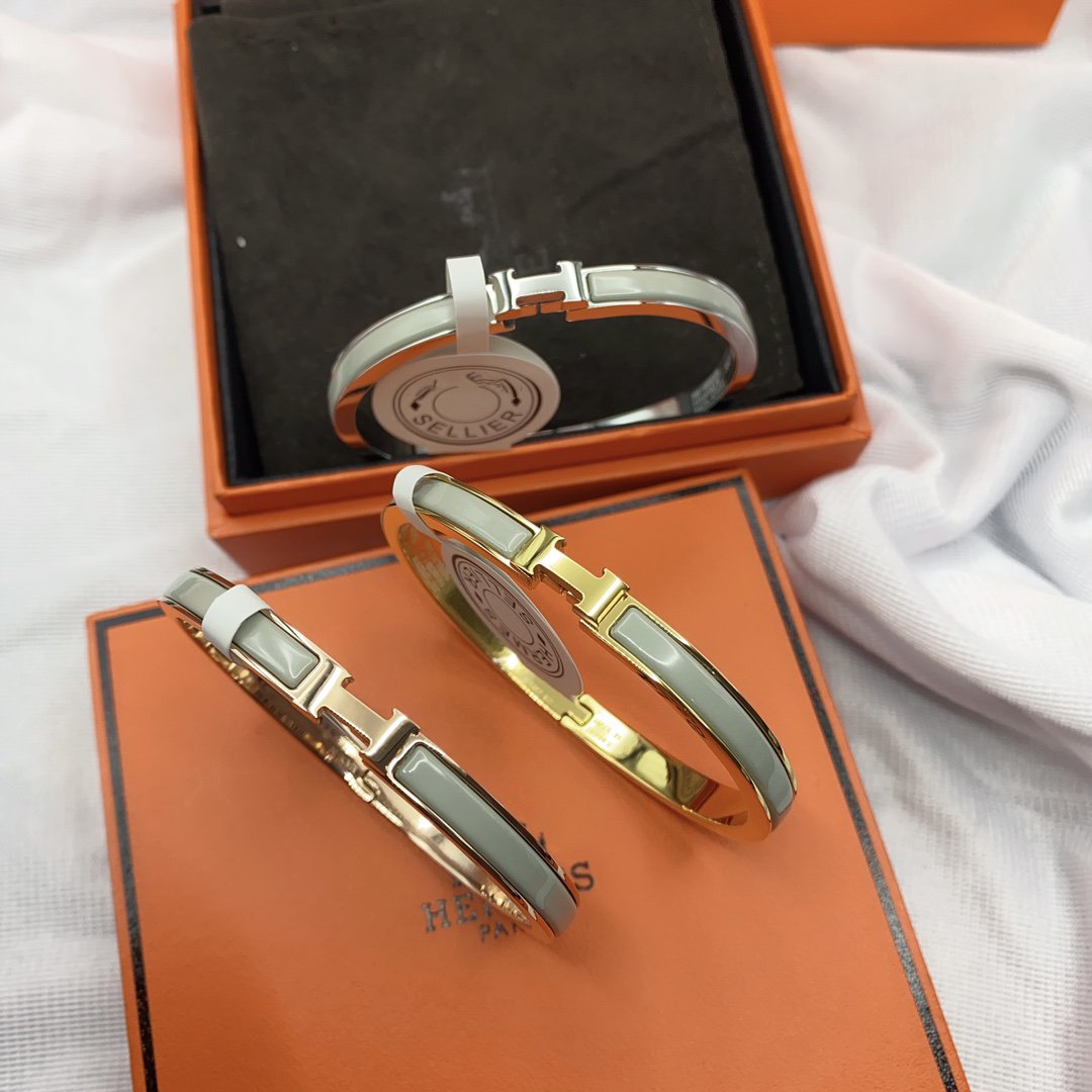 [Shinejoy]CLASSIC HM CLIC GREEN 8MM ENAMEL BRACELET