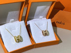 [Shinejoy]HM CLIC YELLOW ENAMEL GOLD NECKLACE