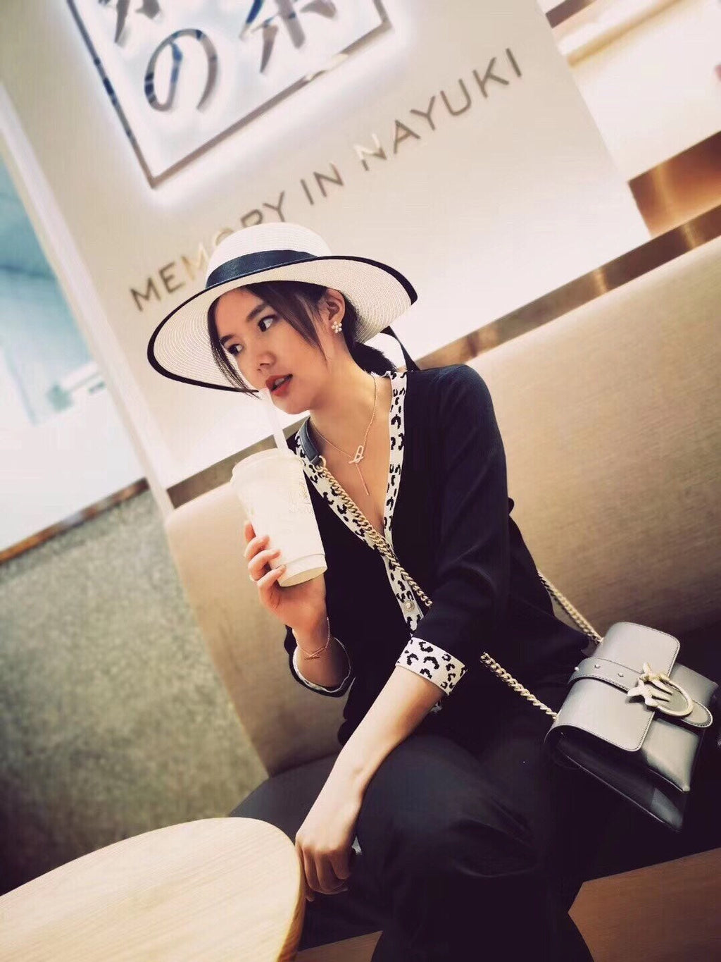 [Shinejoy]HM FIRE PIG NOSE NECKLACE TRENDY STREET