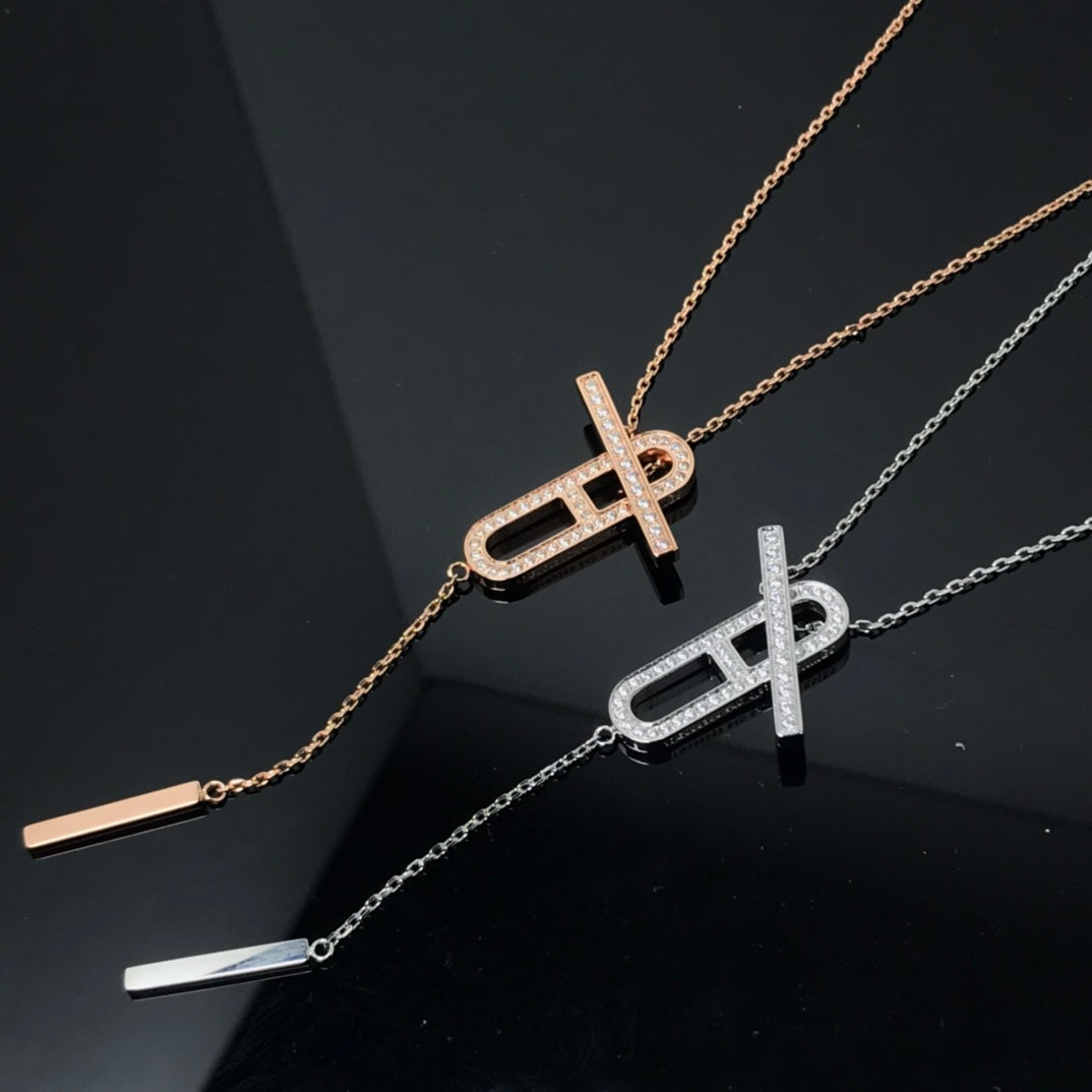 [Shinejoy]HM NECKLACE PLATINUM ROSE GOLD DIAMOND
