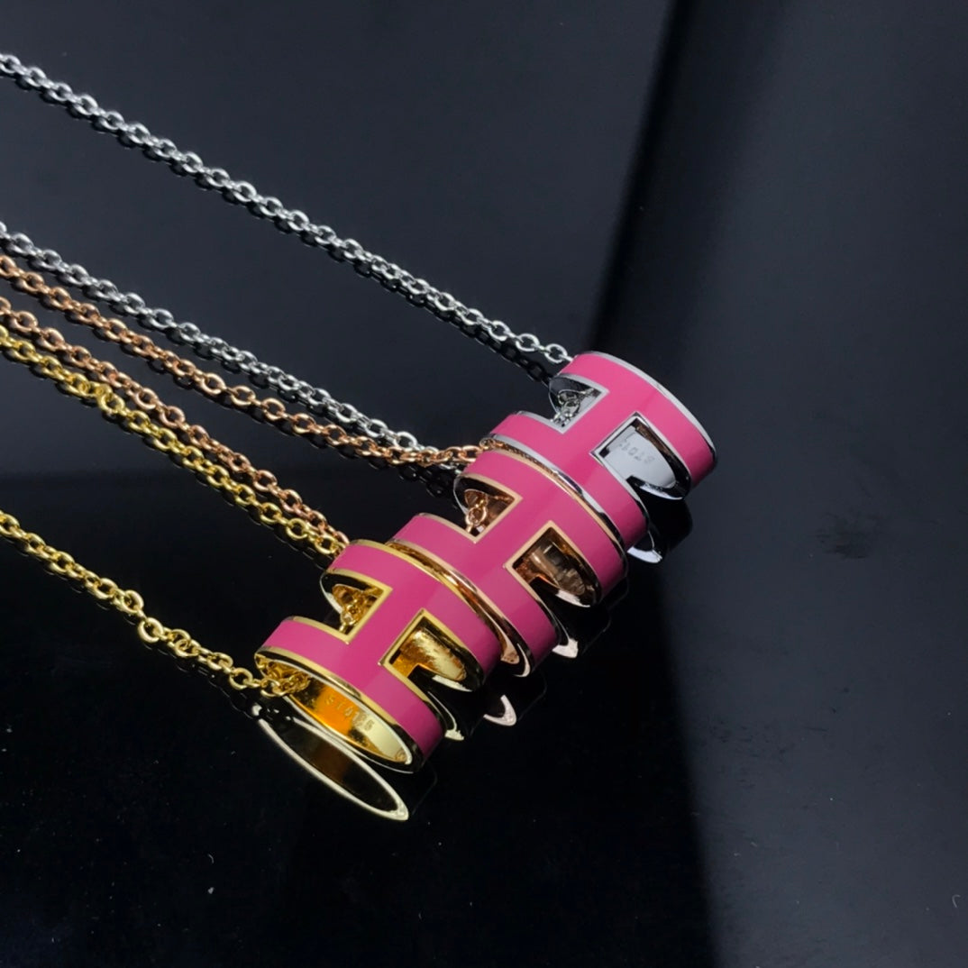 [Shinejoy]H NECKLACE PINK