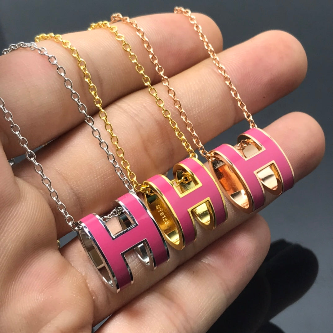 [Shinejoy]H NECKLACE PINK