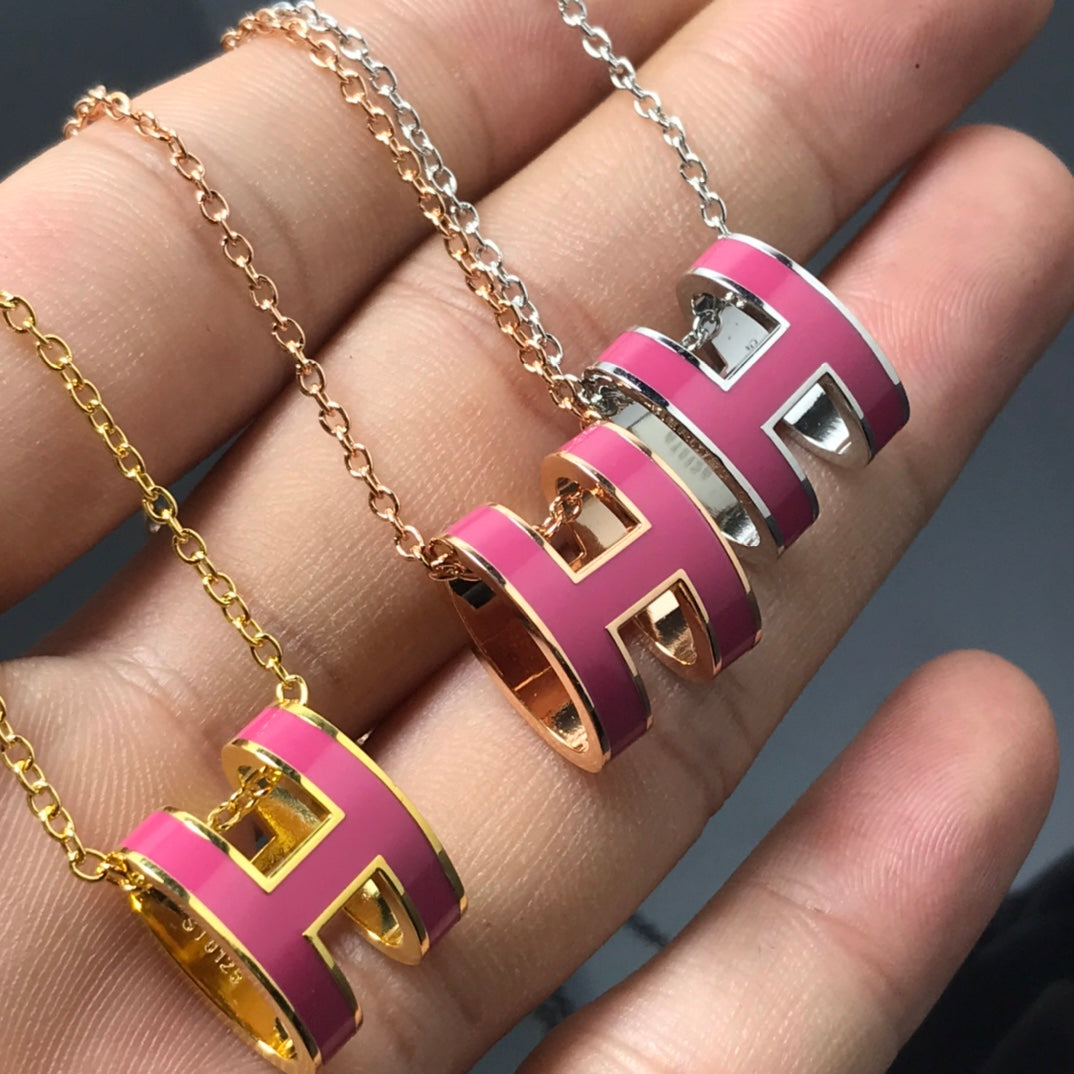 [Shinejoy]H NECKLACE PINK