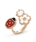 [Shinejoy]LUCKY 3 MOTIF ROSE GOLD RING