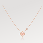 [Shinejoy]STAR PINK MOP 1 DIAMOND PINK GOLD NECKLACE