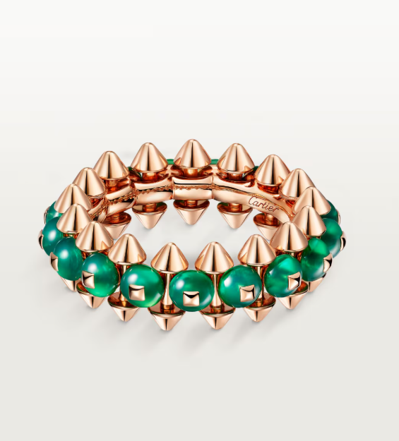 [Shinejoy]CLASH ELEGANT ROSE GOLD RING FEATURING NATURAL AGATE
