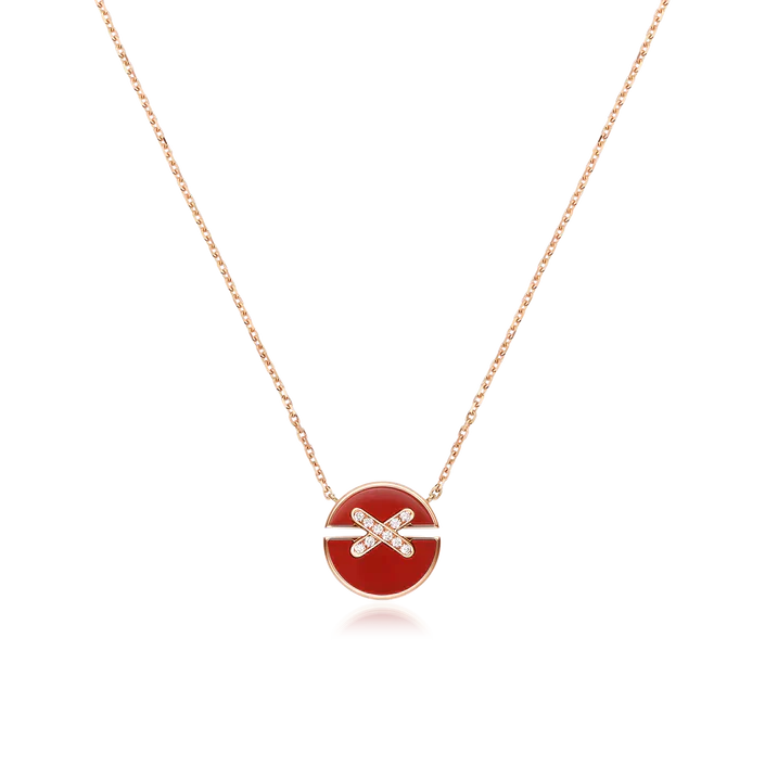 [Shinejoy]JEUX DE ROSE GOLD DIAMOND NECKLACE