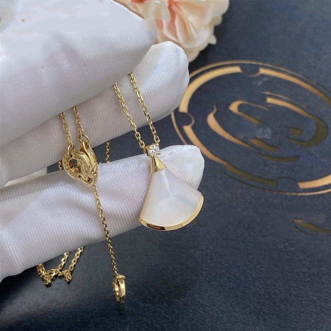 [Shinejoy]DREAM NECKLACE WHITE MOP GOLD 1 DIAMOND