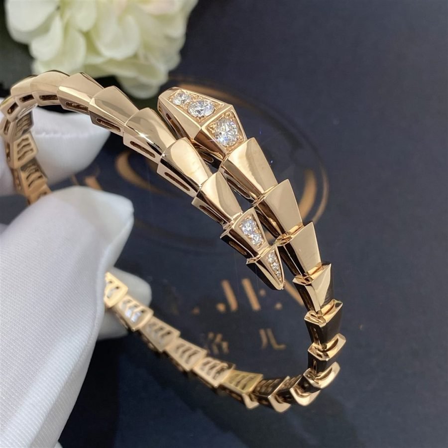 [Shinejoy]SERPENTI BRACELET DIAMONDS PINK GOLD