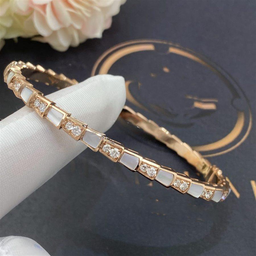 [Shinejoy]SERPENTI BRACELET PINK GOLD MOP DIAMOND