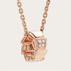 [Shinejoy]SERPENTI PEDANT DIAMOND PINK GOLD NECKLACE