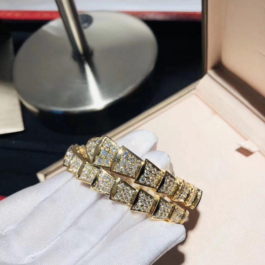 [Shinejoy]SERPENTI BRACELET 8MM GOLD DIAMOND