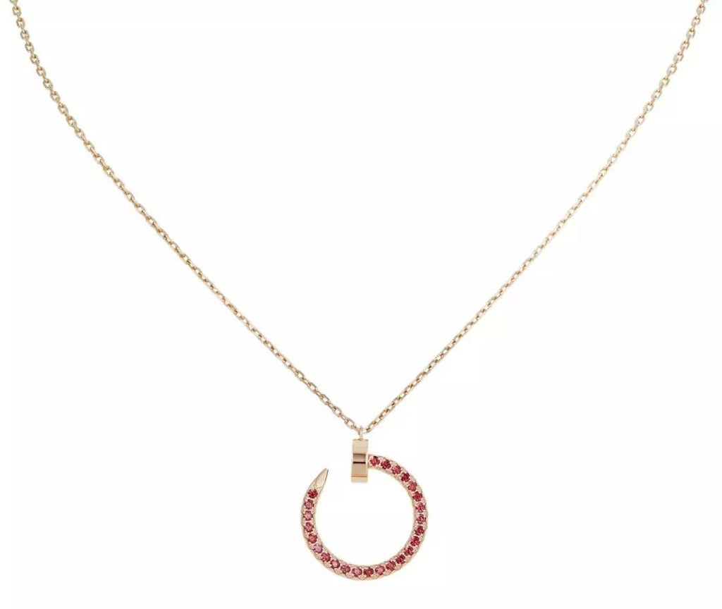 [Shinejoy]JUSTE NECKLACE GOLD RED DIAMONDS
