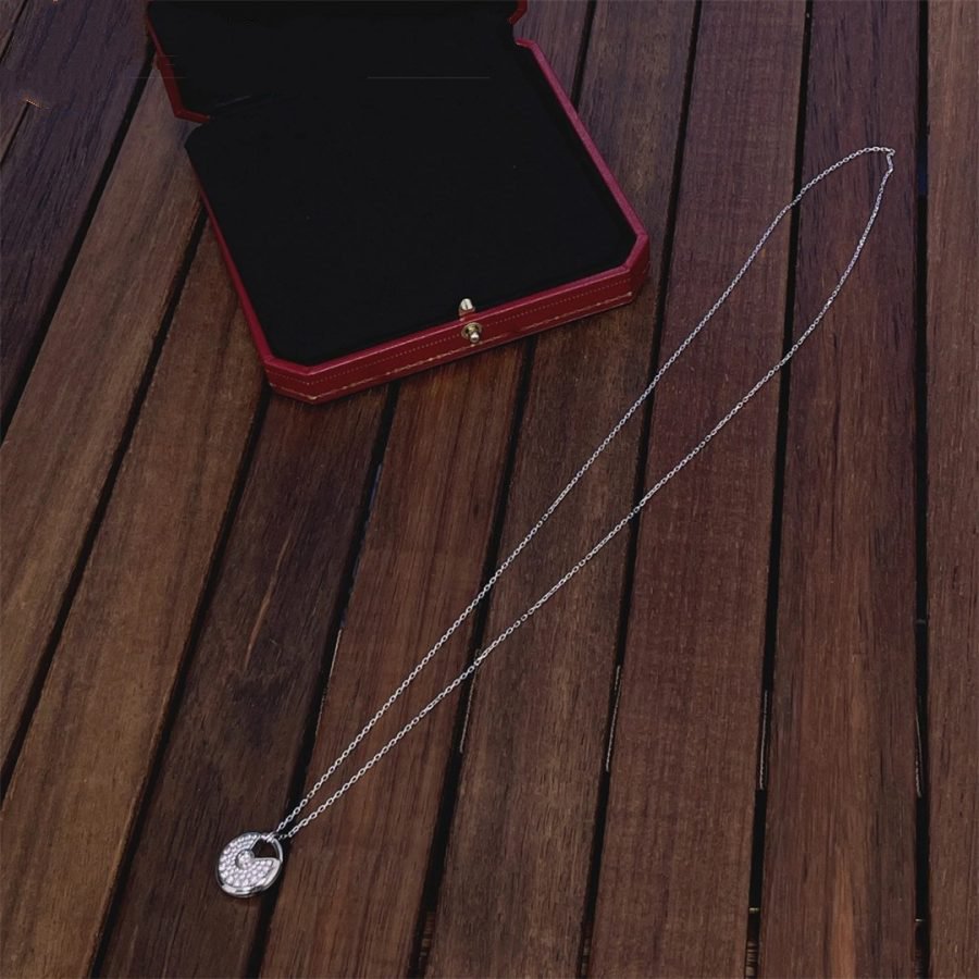 [Shinejoy]AMULETTE SILVER FULL DIAMOND NECKLACE